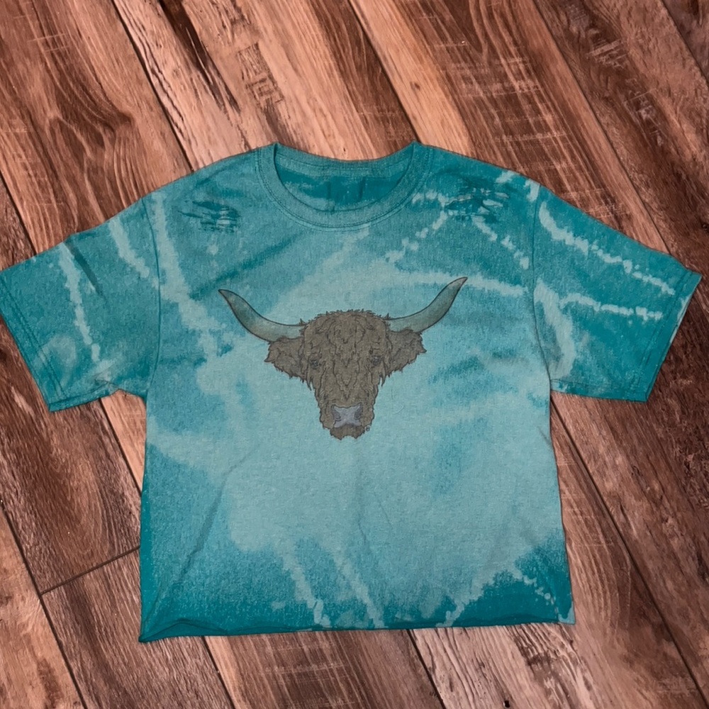 Bleached cow shirt